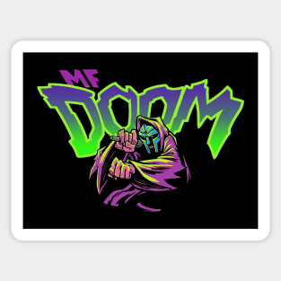 mf doom magenta green Sticker